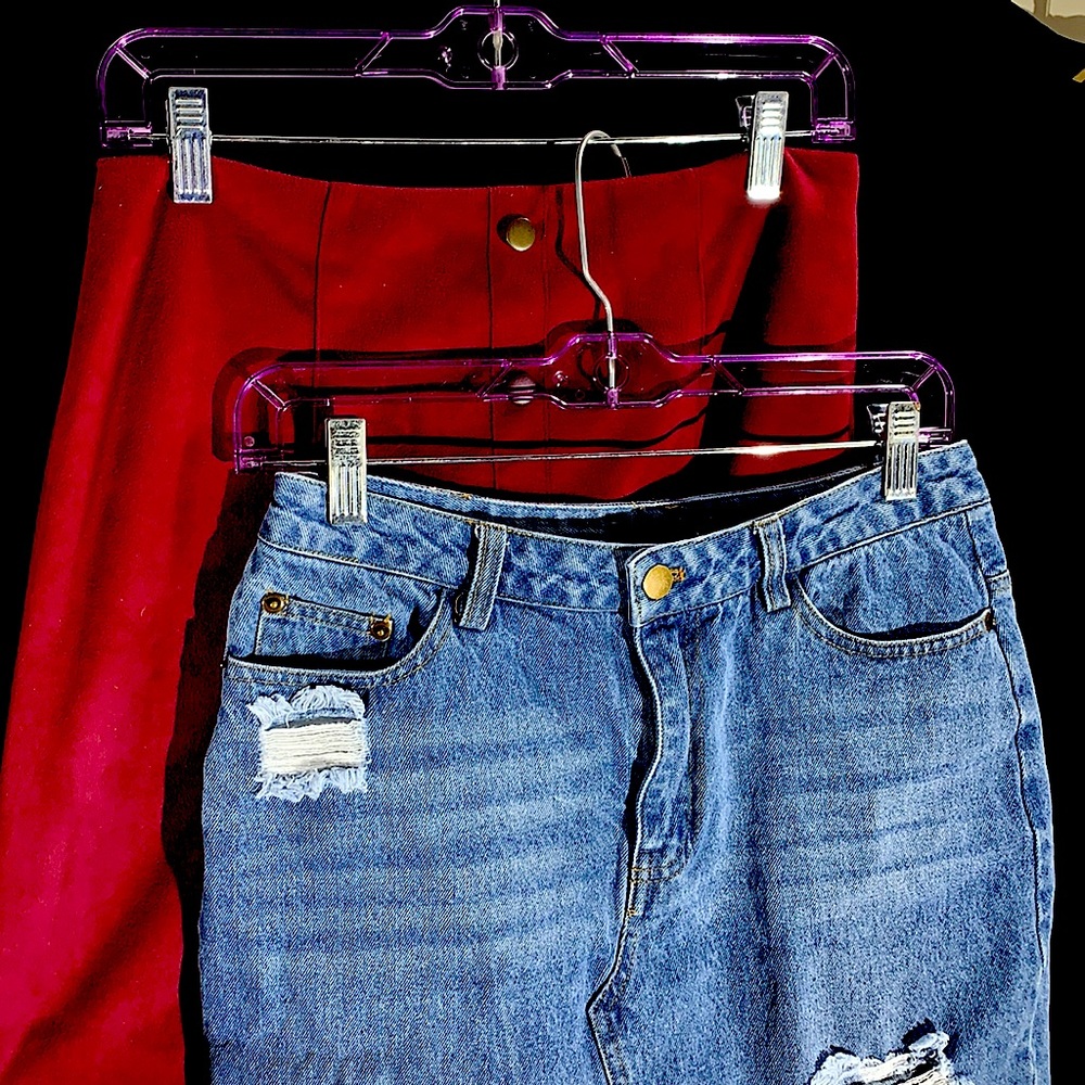 2 for 1 Mini Skirt Bundle Jeans and Scallops